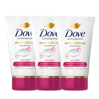 Kit Desodorante Dove Sérum Creme Previne Escurecimento Niacinamida 50g - 3 Unidades em Oferta na Shopee
