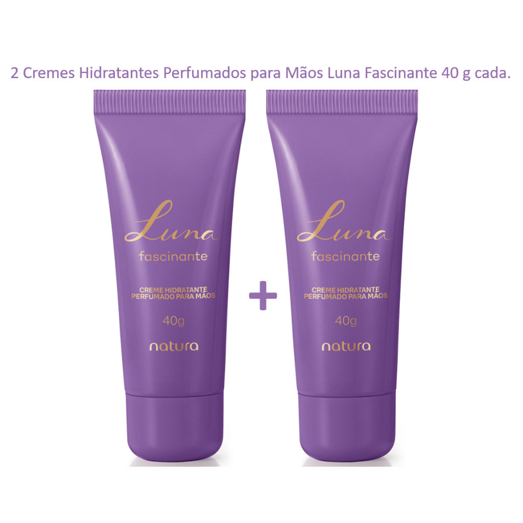 2 Cremes Hidratantes Perfumados para Mãos Luna Fascinante 40 g cada. em Oferta na Shopee