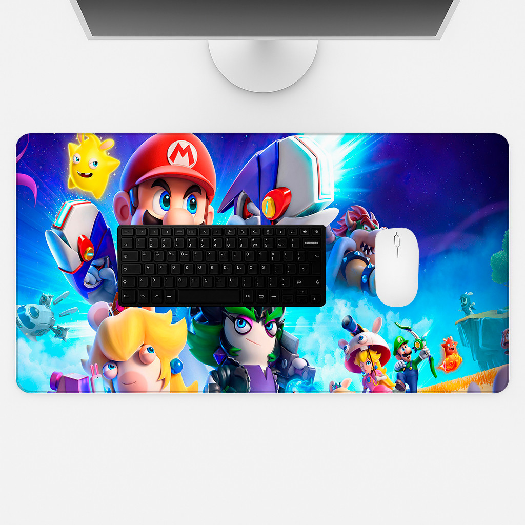 Mousepad Grande Gamer Super Jogo Mário Tapete Para Mesa Teclado Computador Setup
