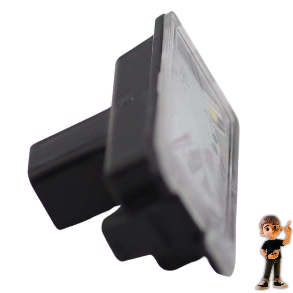 Lanterna De Placa Luz Led Fiat 500 2012 em diante Conector Quadrado — imagem 2 de 2