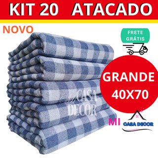 20 un Pano De Chão grande Xadrez  Branco Tamanho70x40 saco duplo pano de limpeza algodão em Oferta na Shopee