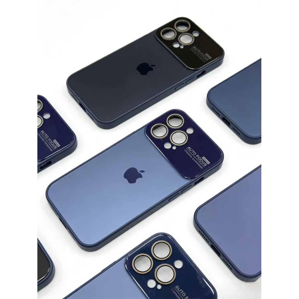 Capa AG-glass BRILANTE vidro  TIPO 17 pro max  Para iPhone 11 12 13 14 15 Lateiral Silicone fosca em Oferta na Shopee