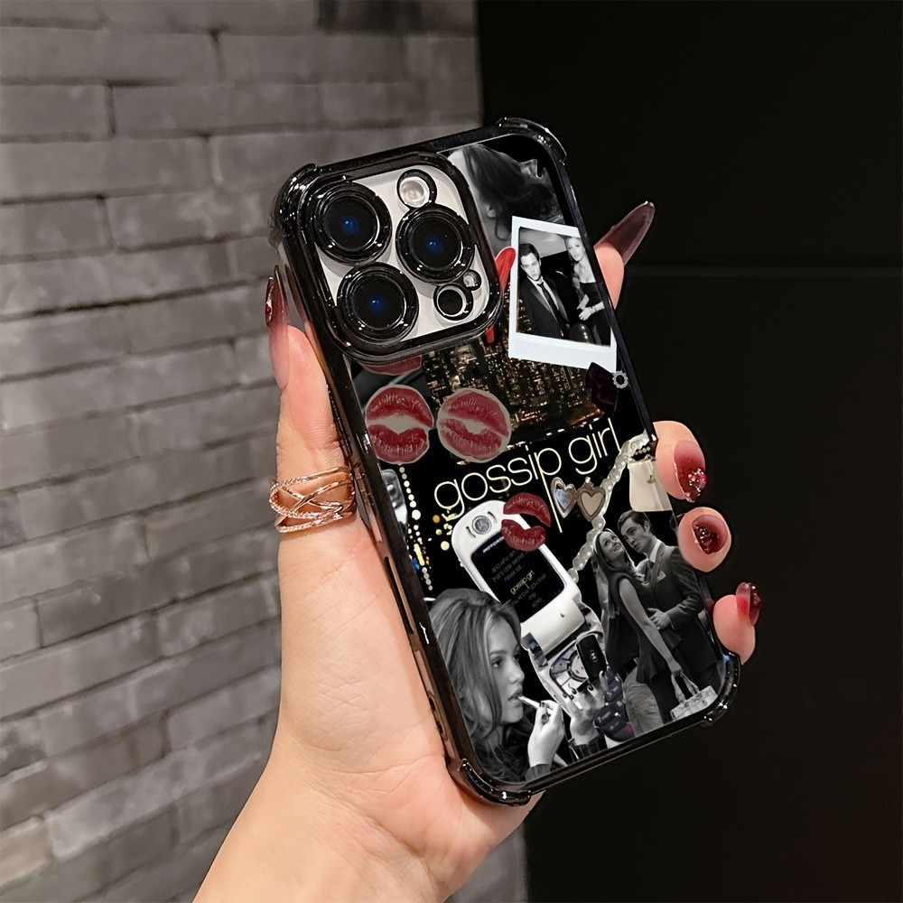 Capa de celular popular da série de TV "Gossip Girl", compatível com iPhone 16 15 14 13 12 11 Pro Max X XR XSMAX 8 7 Plu