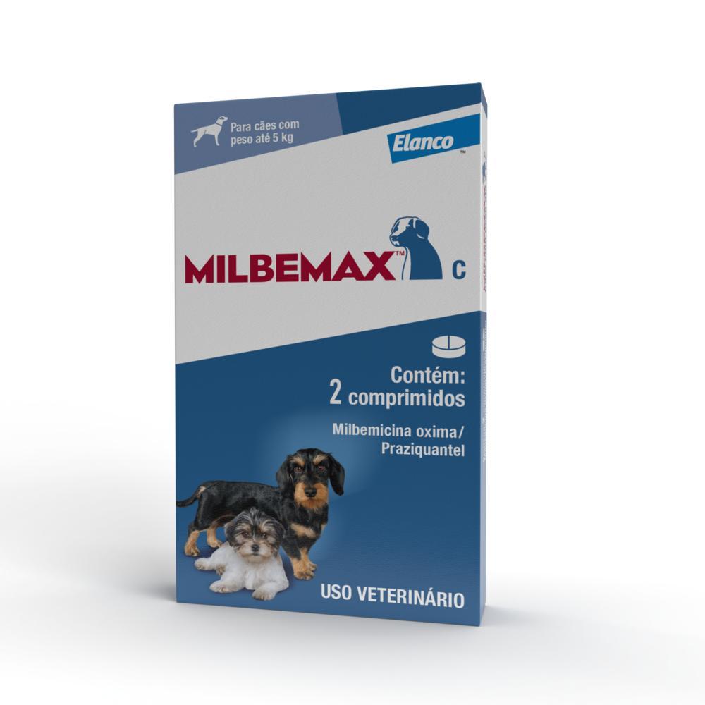 Vermífugo Milbemax Com 2 Comprimidos Para Cães Até 5kg
