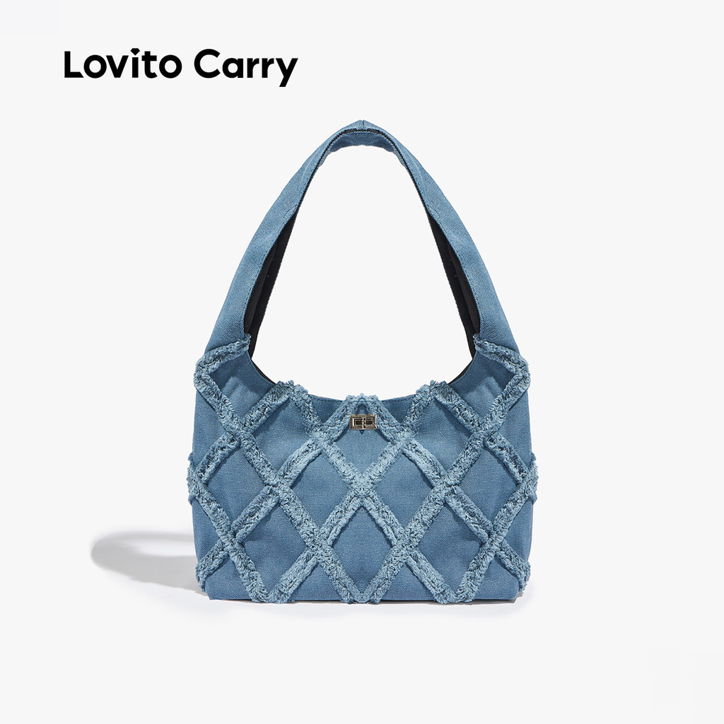 (Lovito Carry) Bolsa Tote Elegante com Alça Superior Acolchoada para Mulheres LR25E041 em Oferta na Shopee