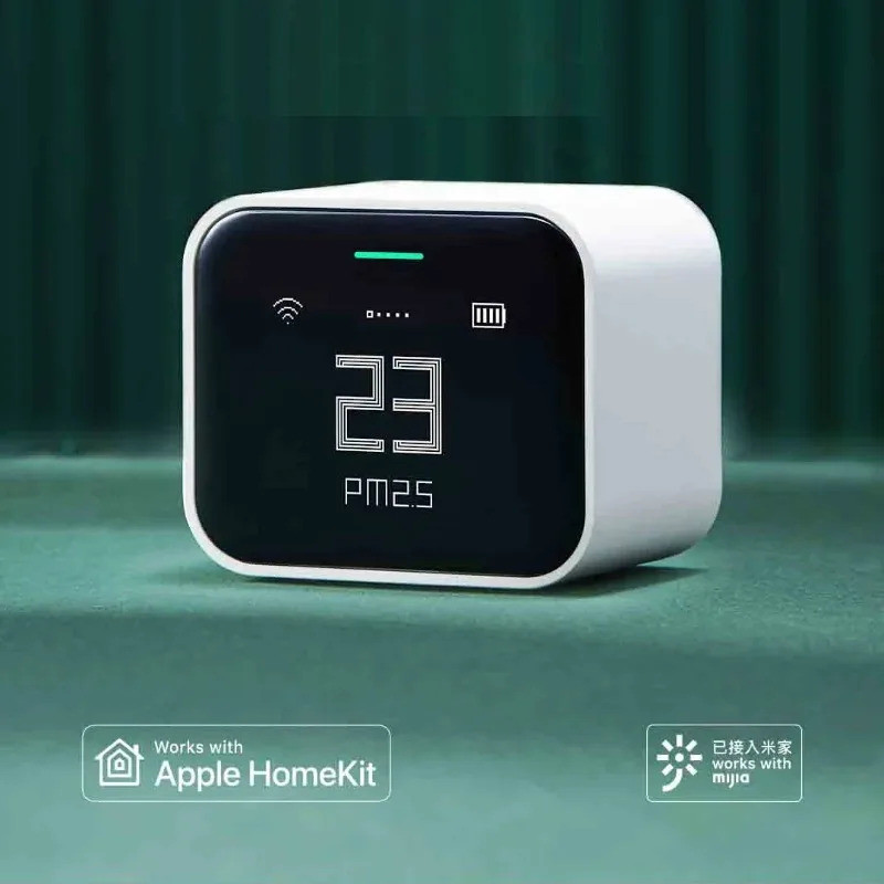 Qingping Detector de Ar Lite Pm2.5 Monitor de Qualidade do Multifuncional Doméstico Mi Home App Controle Apple Homek
