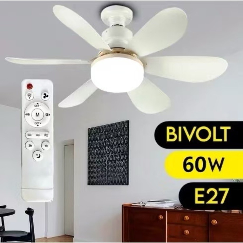 Nova lâmpada de ventilador silenciosa LED E27