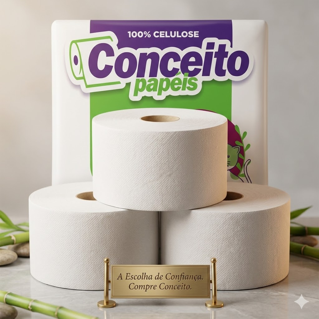 Papel Higiênico institucional Com 8 Rolão 10x500 Metros 100% Celulose Premium