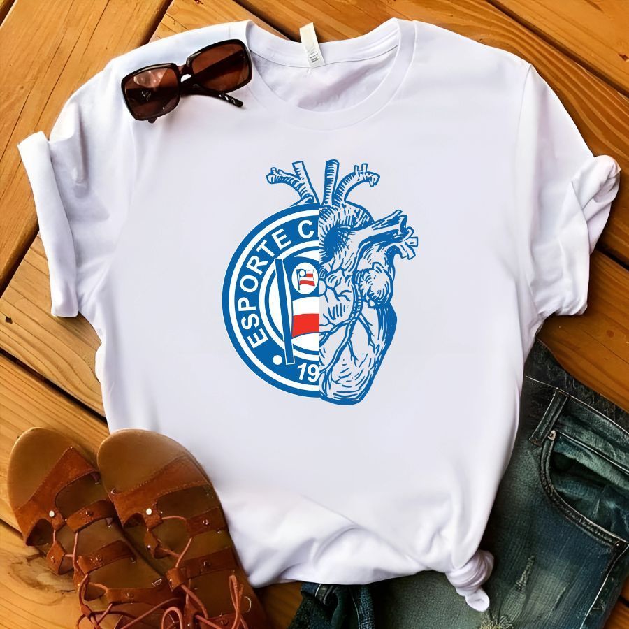 Camisa do Bahia Feminina Tricolor Baiano Camiseta de Time do Bahea Básica Blusinha de Mulher Esportiva Time Brasileiro