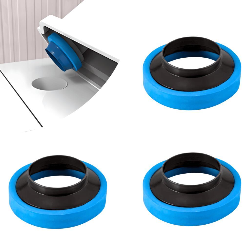 Kit 03 Anéis de Vedação Vaso Sanitário com Guia Universal Borracha Butílica Massa Vendiser