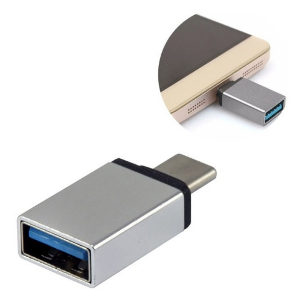 Adaptador OTG Tipo C Macho Para USB Fêmea Hrebos HS-222