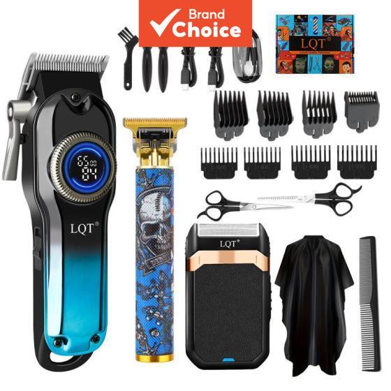 Máquina de Cortar Cabelo – Aparador Profissional Elétrico Silencioso com Pentes de Limite de Tamanho Múltiplos, Escova