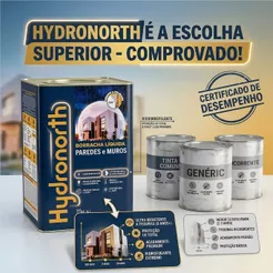 Tinta Emborrachada Para Paredes e Muros Interna e Externa 18L Hydronorth