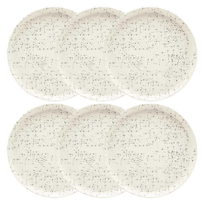 Jogo de 6 Pratos Rasos 26 Cm Oxford Flat Chuvisco