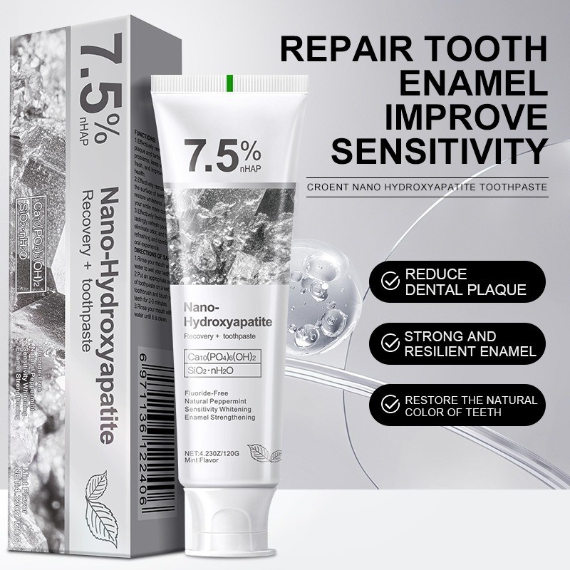 7.5 % Nano Hydroxyapatite Pasta De Dente Sem Flúor , Clareamento E Remoção De Manchas , Esmalte Protetor 120g