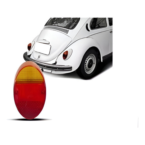 Lente Da Lanterna Traseira Ambar Fusca 1967 1968 1969 Bicolor