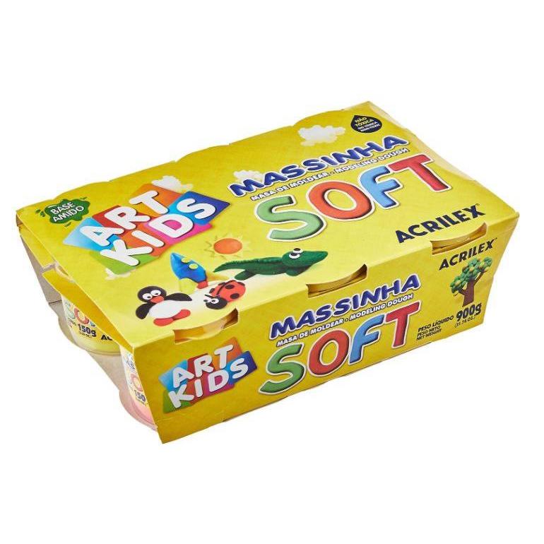 MASSINHA DE MODELAR SOFT BABY COLORS 150G C/6 CORES - 73760000