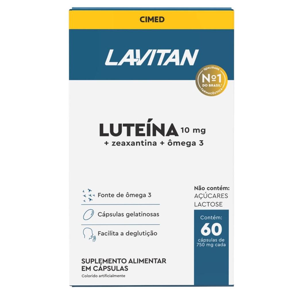Suplemento Alimentar Lavitan Luteína 10mg 60 Cápsulas Gelatinosas