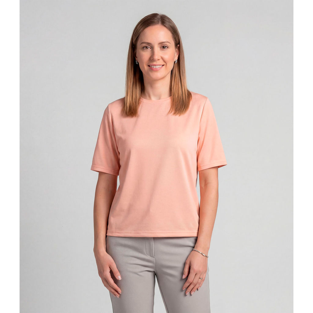 Blusa Feminina 100% Poliéster Básica Infinita Cor Rosa