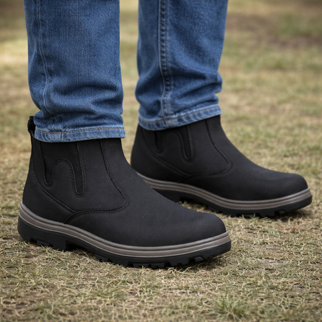 Bota Casual Masculina com Solado Emborrachado  Alta Durabilidade Trilha Passeio Trabalho