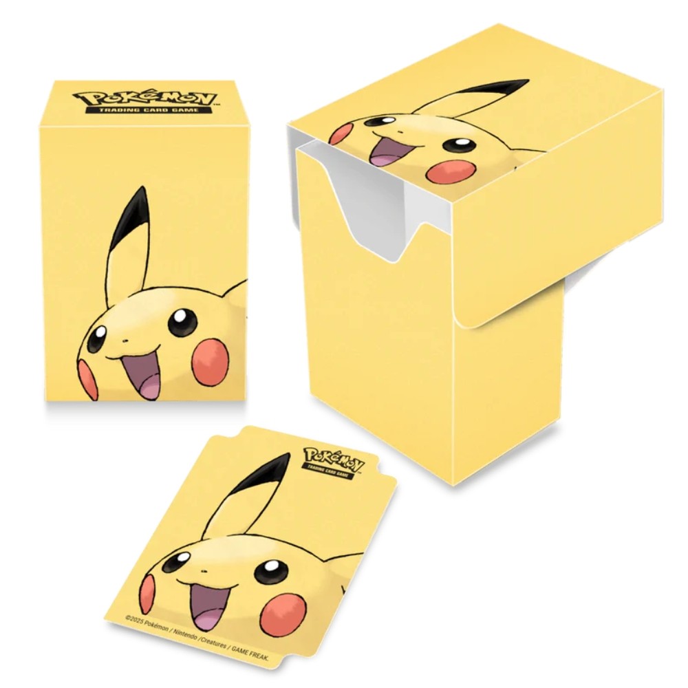 DECK BOX PIKACHU ULTRA PRO CENTRAL ACESSÓRIOS POKÉMON POKEBALL PROTETOR CARTAS COLEÇÃO TCG AMARELO