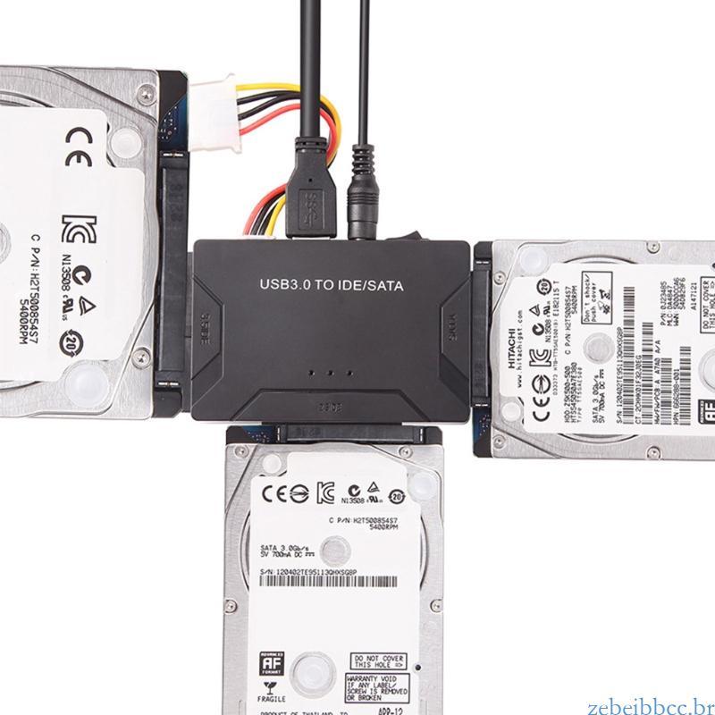 zebeibbcbr IDE Para USB 3.0 Adaptador Disco Rígido Conversor 2 5 3 5 Polegadas E Externo SS