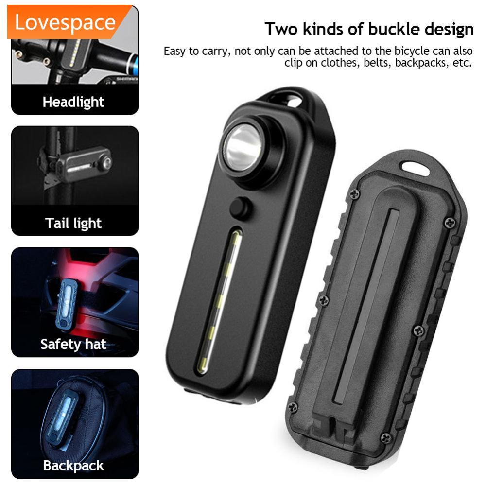 LS-STORE USB Recarregável LED Luz De Advertência Ombro Com Clipe Bicicleta Lanterna Traseira Capacete Lâmpada Ao Ar Livr