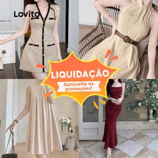 Lovito Special Casual Dress for Women (Size M) em Oferta na Shopee