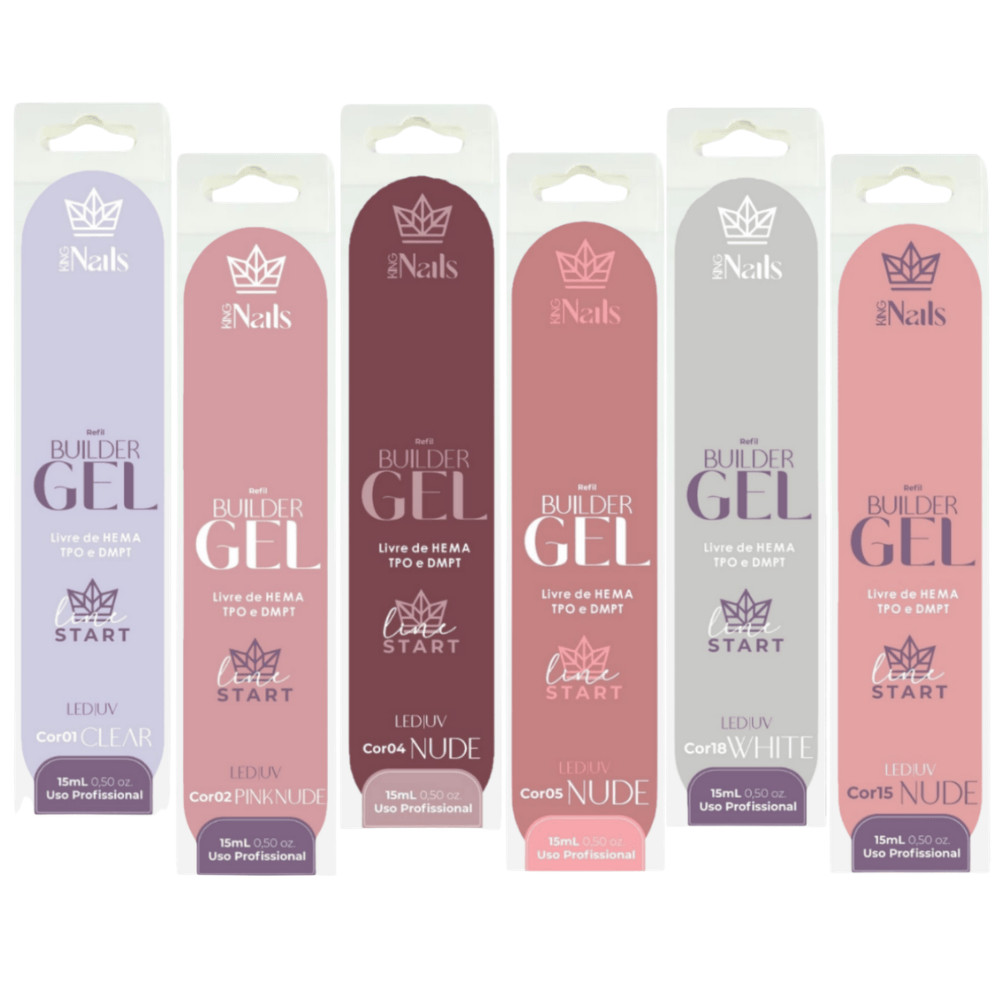 Refil Builder Gel 15ml c/ Anvisa - Livre de HEMA, TPO e DMPT - King Nails