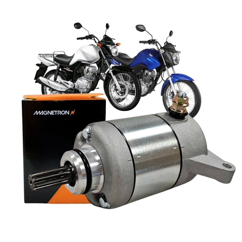 Motor de Partida Arranque 9 Dentes 12v Para Honda Cg Cargo 125 150 Start 150 Magnetron 90205560