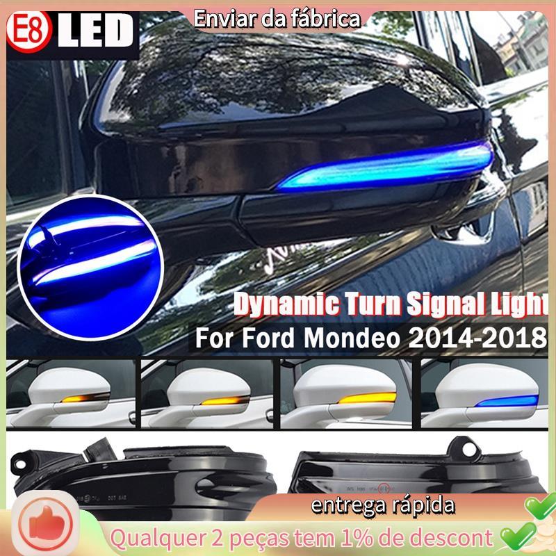 Para Fusion Mondeo MK5 2014-2019 Carro LED Dinâmico Espelho Retrovisor Lateral Luz De Sinalização Azul Indicador Pisca
