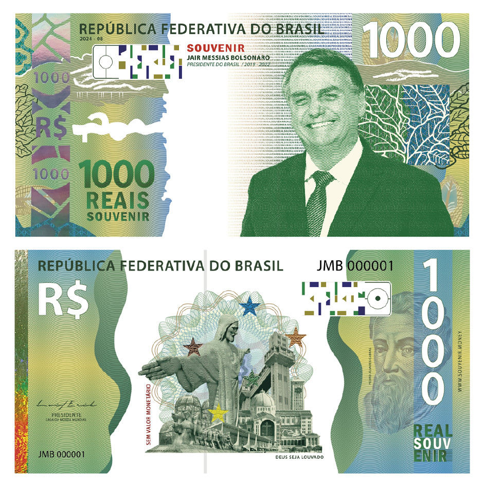 Cédula Real Souvenir Jair Bolsonaro Compre 2 Leve 3
