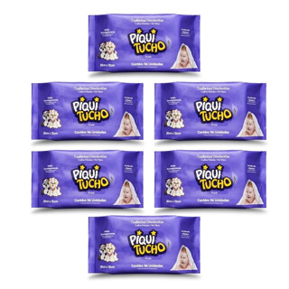 Kit C/6 Toalhas umedecidas Piquitucho Pratic 96 un em Oferta na Shopee