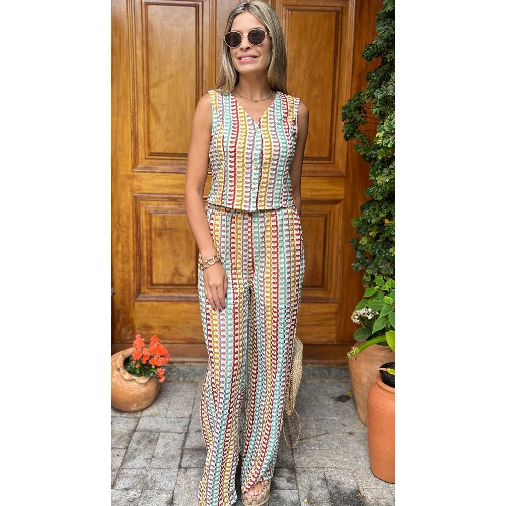 Conjunto Antonia Turquesa e Colorido