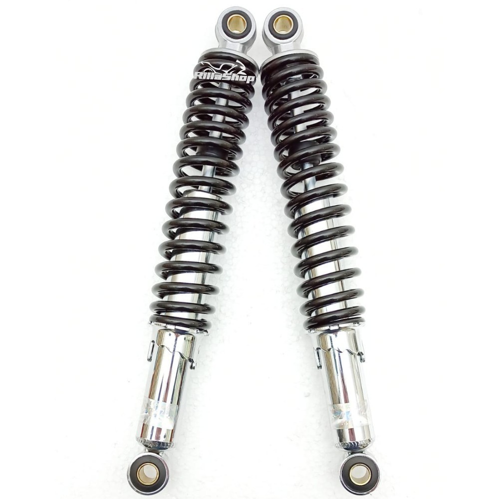Amortecedor Cromado Com Mola Preta Honda Cg Ml Turuna 125 83/89 Today Titan 90/99 Modelo Original