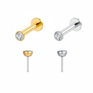 Piercing Labret Push Pin Aço 1.2mm | Tragus, Helix, Nariz, Conch, Corrente Nariz, Australiano em Oferta na Shopee