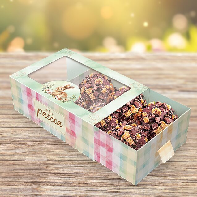 20 CAIXA 6 DOCES PASCOA C/ VISOR GAVETA- PASCOA ENCANTOS 5842 ( IDEIA PÁSCOA 2026 )