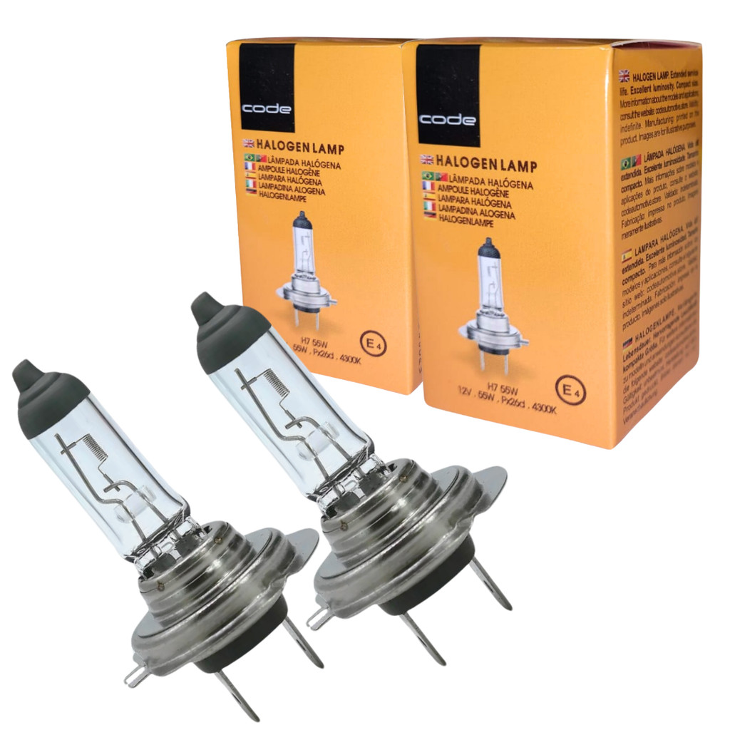 KIT 2 LAMPADA HALOGENA 12V CODE CAIXINHA 4300K H7 55W em Oferta na Shopee