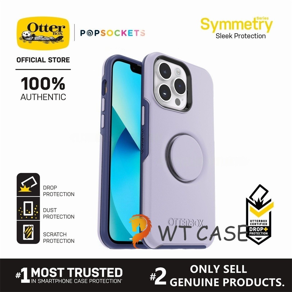 OtterBox Symmetry Otter + Pop Series Para iPhone 15 14 Pro Max/Plus/13 Capa De Telefone