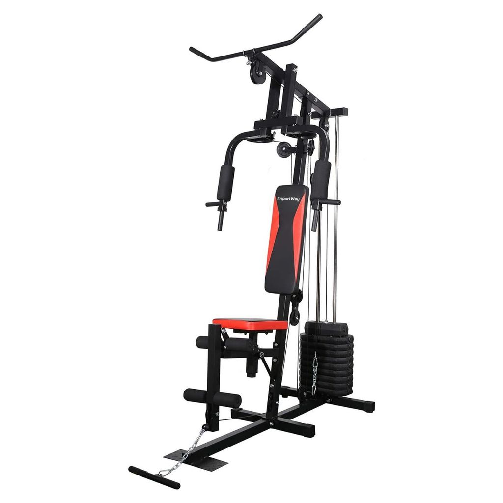 Estação de Musculação 45Kg Importway Com 9 Exercícios Para Treino Completo Em Casa Academia
