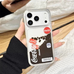 Garrafa De Coca-Cola Flutuante Capa De Telefone Criativa Para iPhone 17 16 15 14 13 12 11 Pro Max X XR XS