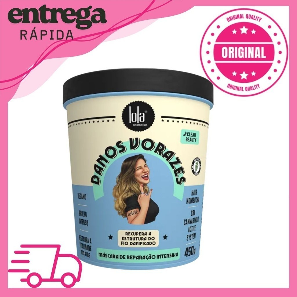 Máscara Lola Cosmetics De Reparação Intensiva Danos Vorazes - 450g