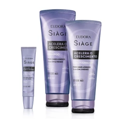 Eudora Kit Siàge Acelera o Crescimento: Shampoo 250ml + Condicionador 200ml + Tônico 65ml