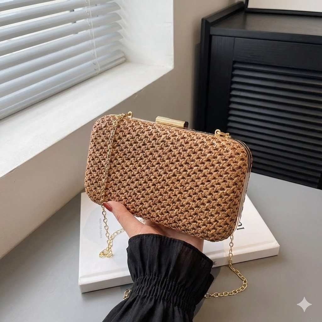 Bolsa Clutch Carteira Feminina Com Palha Para Festa Banquete Casamento WT168-54 em Oferta na Shopee