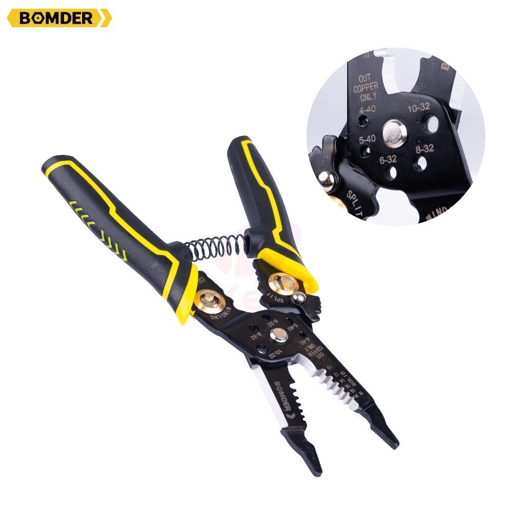 Alicate Especial Desencapador Multifuncional Emborrachado Bomder 1709 em Oferta na Shopee