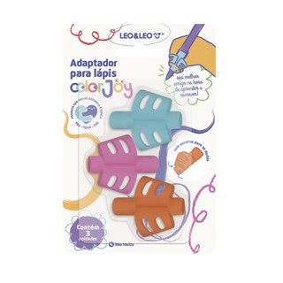 Adaptador de Lápis Color Joy com Encaixe de Dedos 3 Peças Leo&Leo Leonora