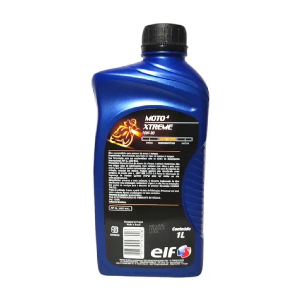 Óleo Elf 10w30 4t Xtreme Semi Sintético Jaso Ma2 1L — imagem 2 de 2