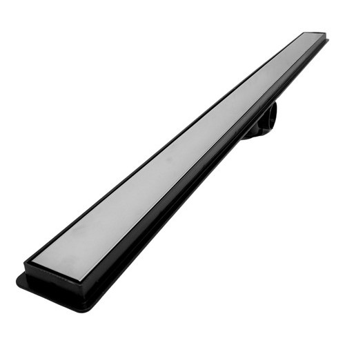 Ralo Linear 5x90 cm em Inox 2 em 1 com Coletora Preta e Tela Anti Insetos