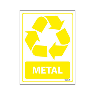 Adesivo De Sinalização Lixo Metal 15x20 Ecom IA - S-240 F9e em Oferta na Shopee
