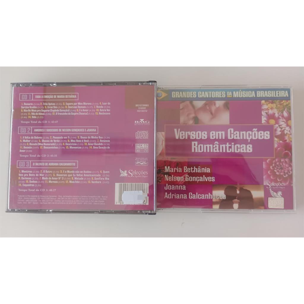 CD VÁRIOS ARTISTAS VERSOS EM CANÇÕES ROMÂNTICAS [3 CDS]